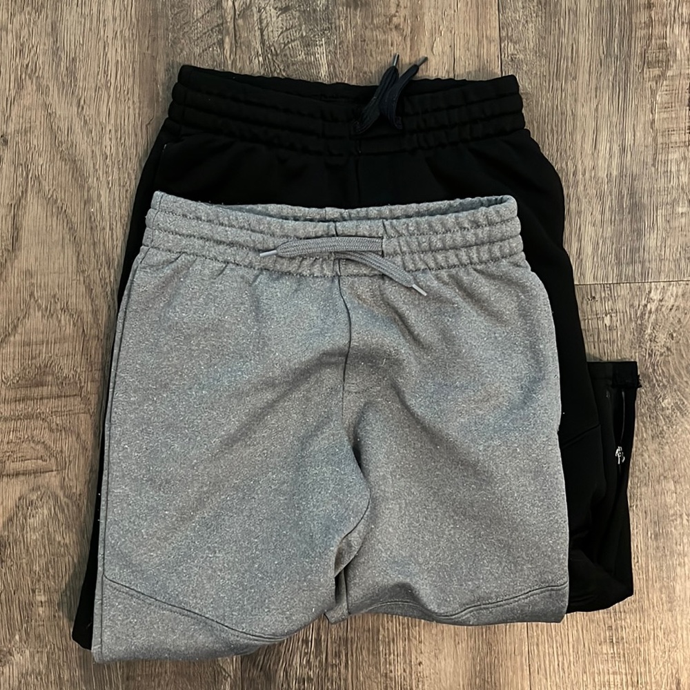 2 Pair OshKosh track pants! Zippers on ankle. Grey and Black pairs. Pockets. - Picture 1 of 12